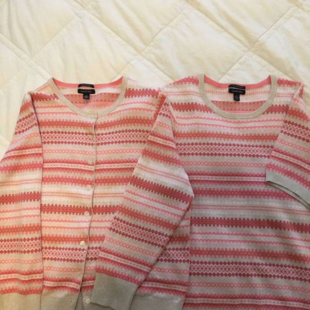 Lands End Cardigan Set